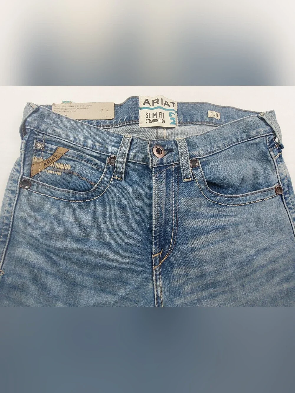 Ariat M7 Julian Jeans Mens Size 31x38 Hartwell Blue Slim Fit Straight Leg NWT
